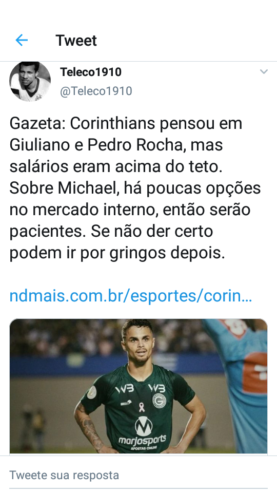 Corinthians tentou Giuliano e Pedro Rocha