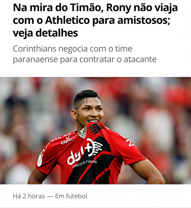 E o Rony? Ser� que vem?