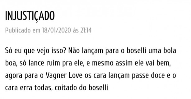 que que eu falei?