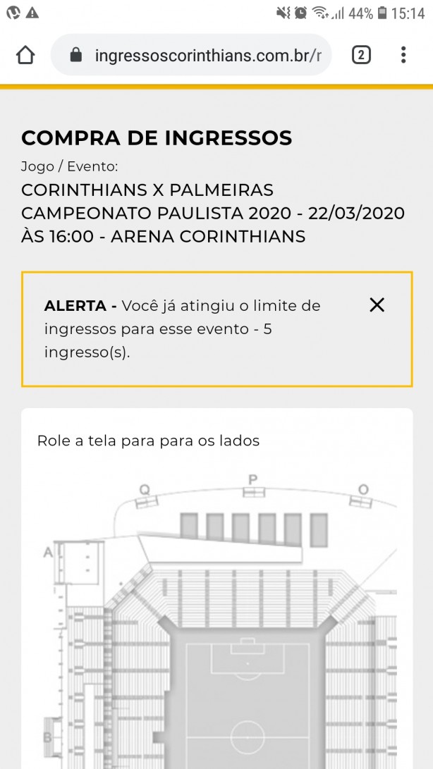 Reserva de ingressos