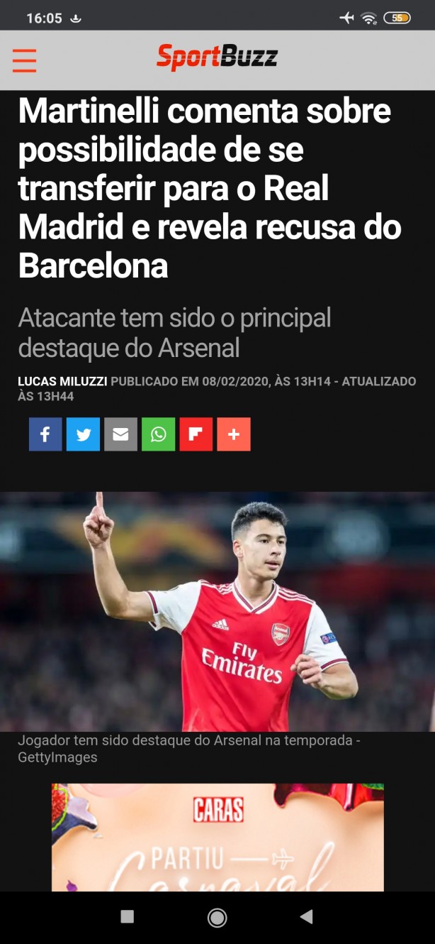 Martinelli, Jogando em alto n�vel merece um clube muito maior.!Hala Madrid