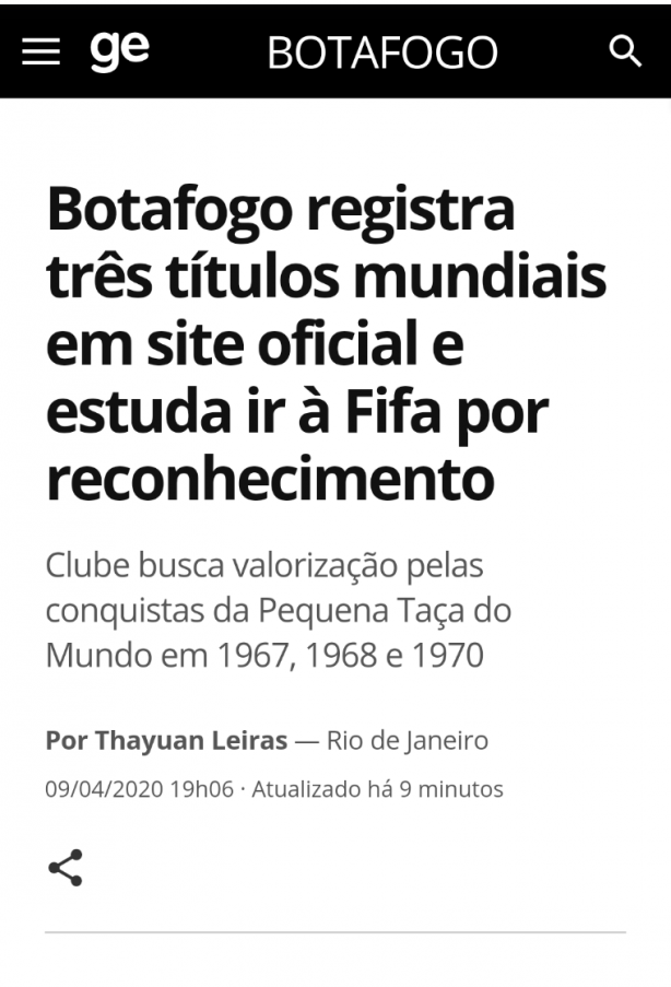 Botafogo, tricampeo mundial