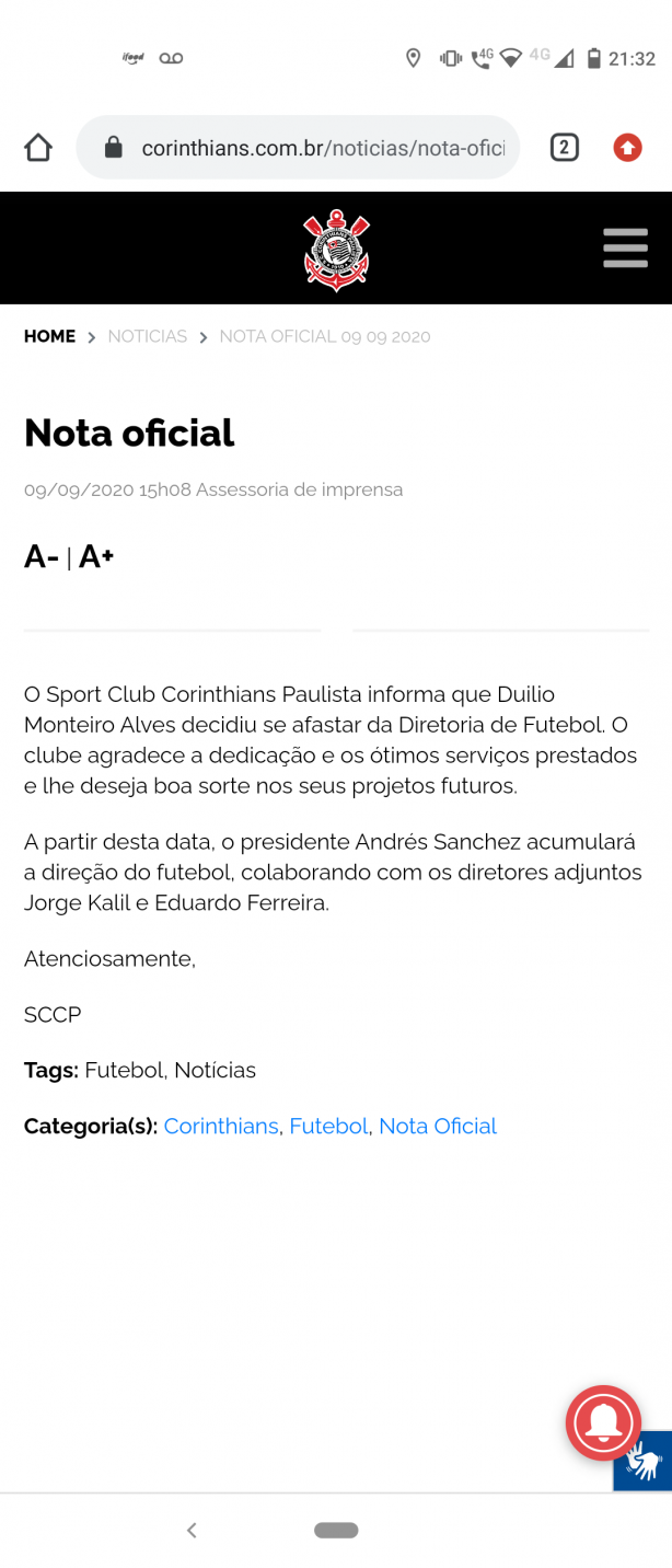 Nota oficial