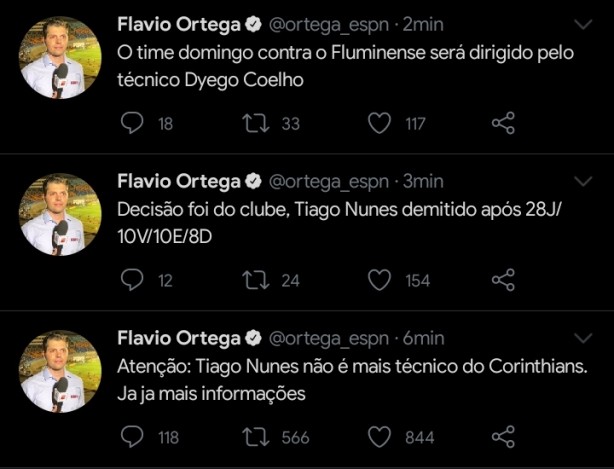 Dyego Coelho no comando da equipe. O clube demitiu.