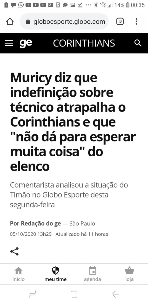 Muricy sincero sobre situao do Corinthians!
