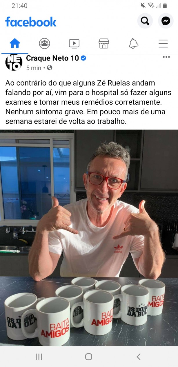 Neto n�o estar internado!