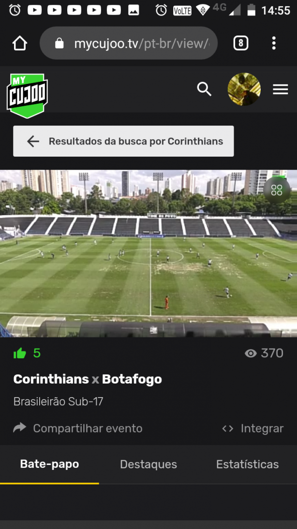 Ao vivo Corinthians x Botafogo sub 17