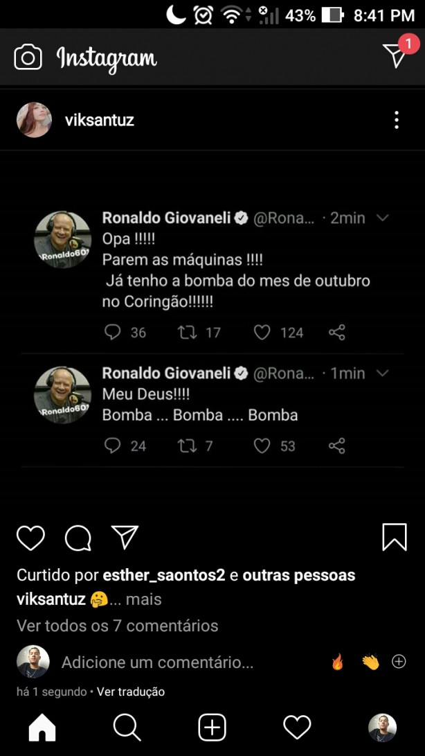 Goleiro Ronaldo falou que descobriu a bomba
