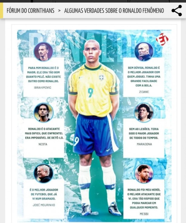Algumas verdades sobre o Ronaldo Fen�meno Parte 2