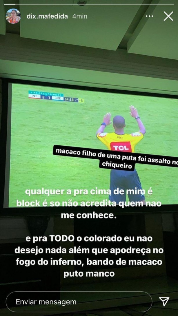 Off Topic - Mais uma vez a torcida do Grêmio sendo racista.