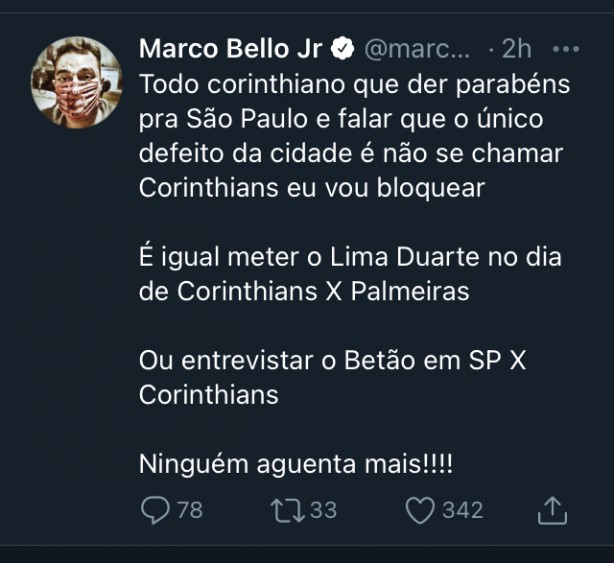 marco belo!... Disse isso!