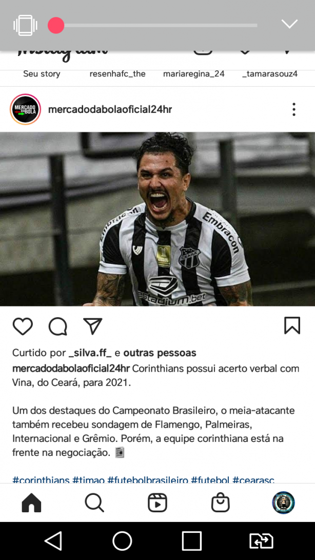 Corinthians tem um acerto verbal com Vina*