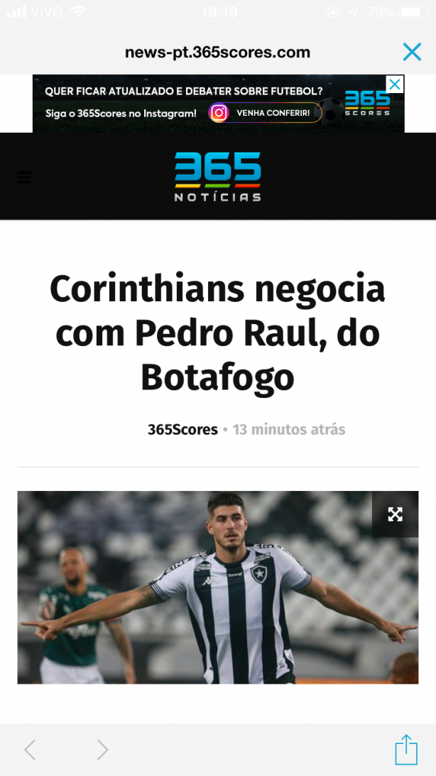 Corinthians negociando com Pedro Raul.