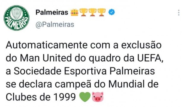 Palmeiras j se antecipou. Bicampeo mundial!