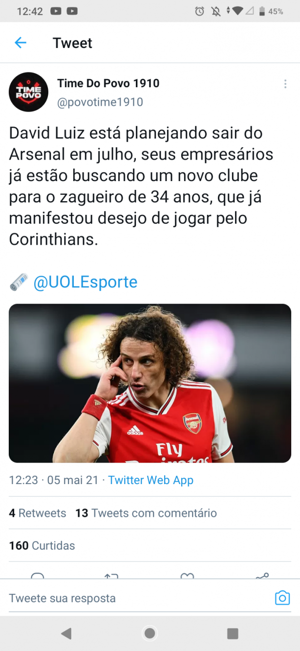 David Luiz, segundo a UOL!
