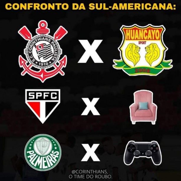 Hoje tem Corinthians na sulamericana, pode secar antis!
