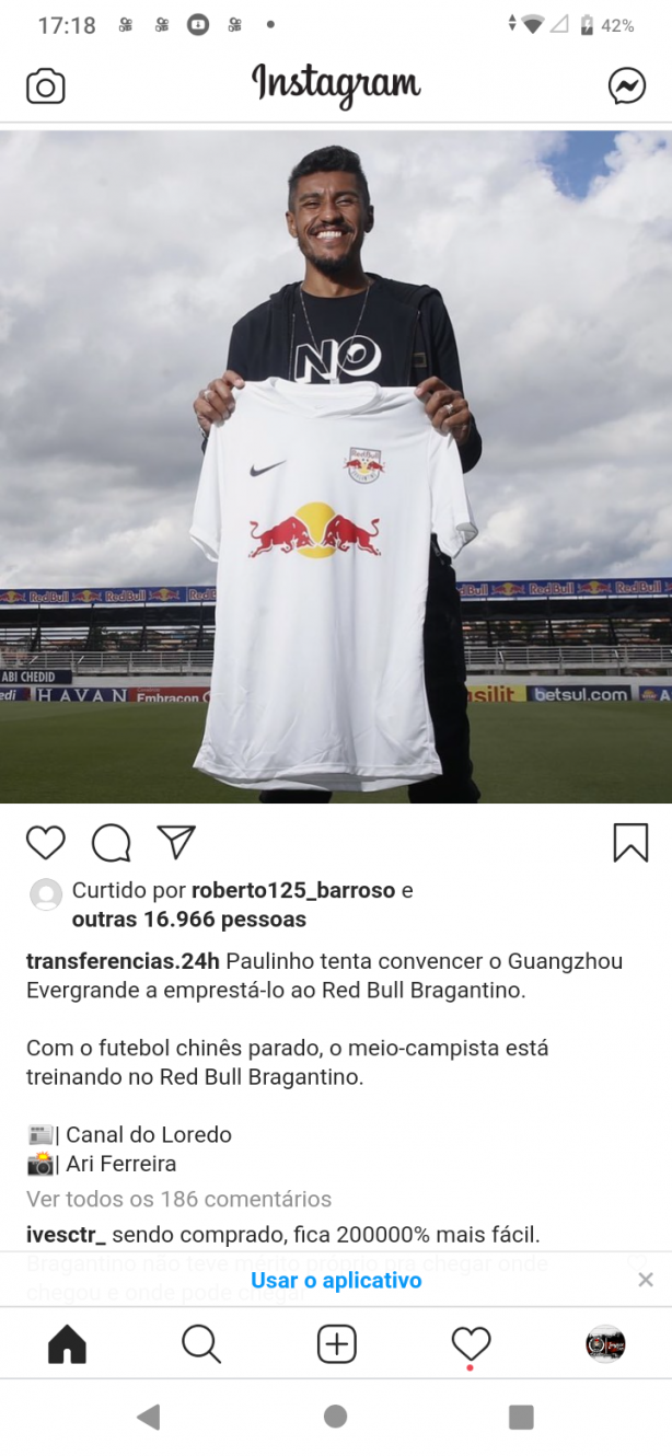 Paulinho no RB Bragantino?
