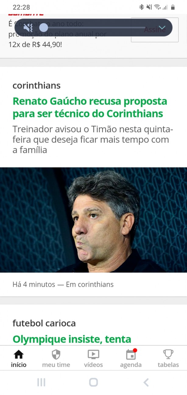 eu avisei, eu disse, Renato n�o aceita a proposta do corinthians