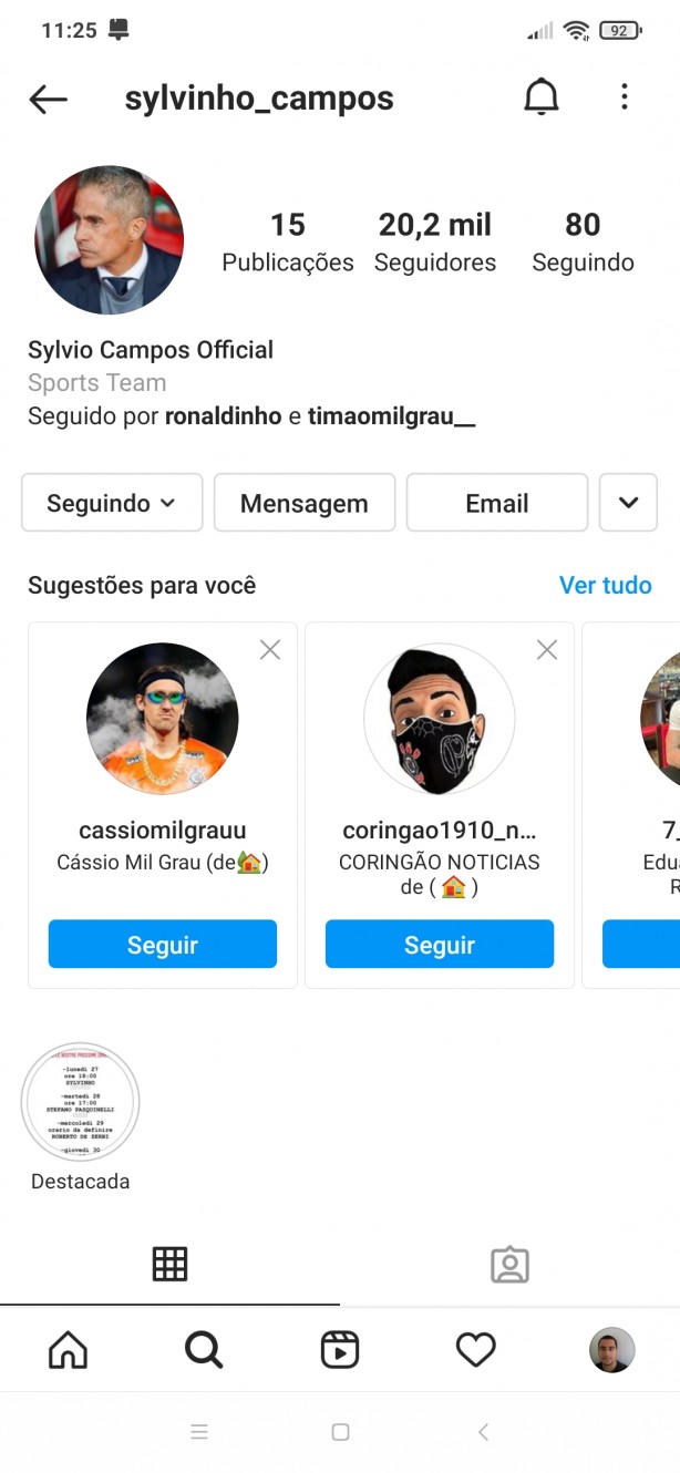 Vamos seguir nosso treinador