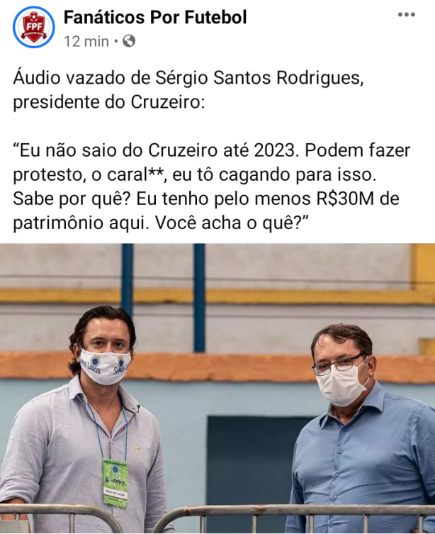 Viram o udio do presidente do Cruzeiro?