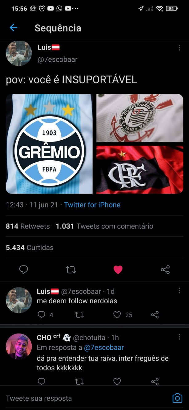 Corinthians E Aliado De Flamengo E Gremio