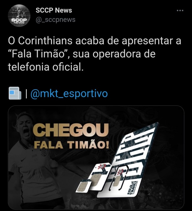 Corinthians acaba de apresentar sua operadora de telefonia oficial!