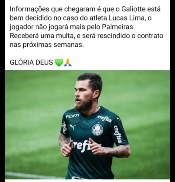 Lucas Lima ser� liberado via recis�o