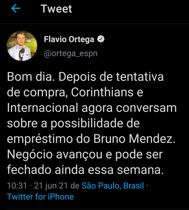 Bruno Mendez, Segundo Jornalista Flvio Ortega!