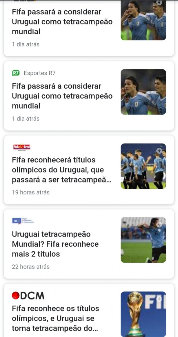 FIFA acaba de reconhecer Uruguai como tetracampeão mundial