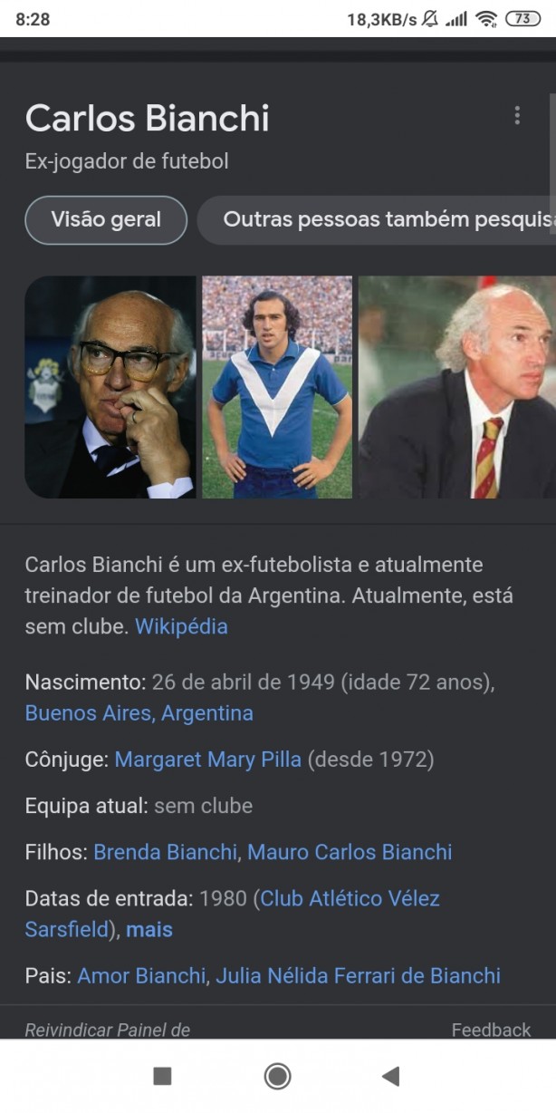 Carlos Bianchi livre no mercado, nome ideal para treinar o Corinthians.
