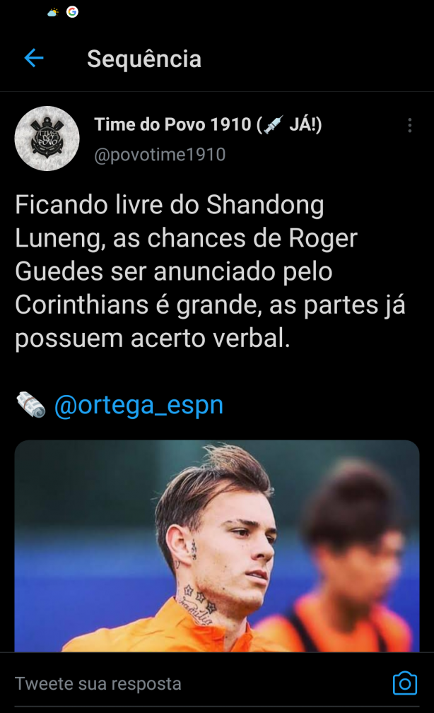 Roger Guedes segundo Flavio Ortega ESPN!