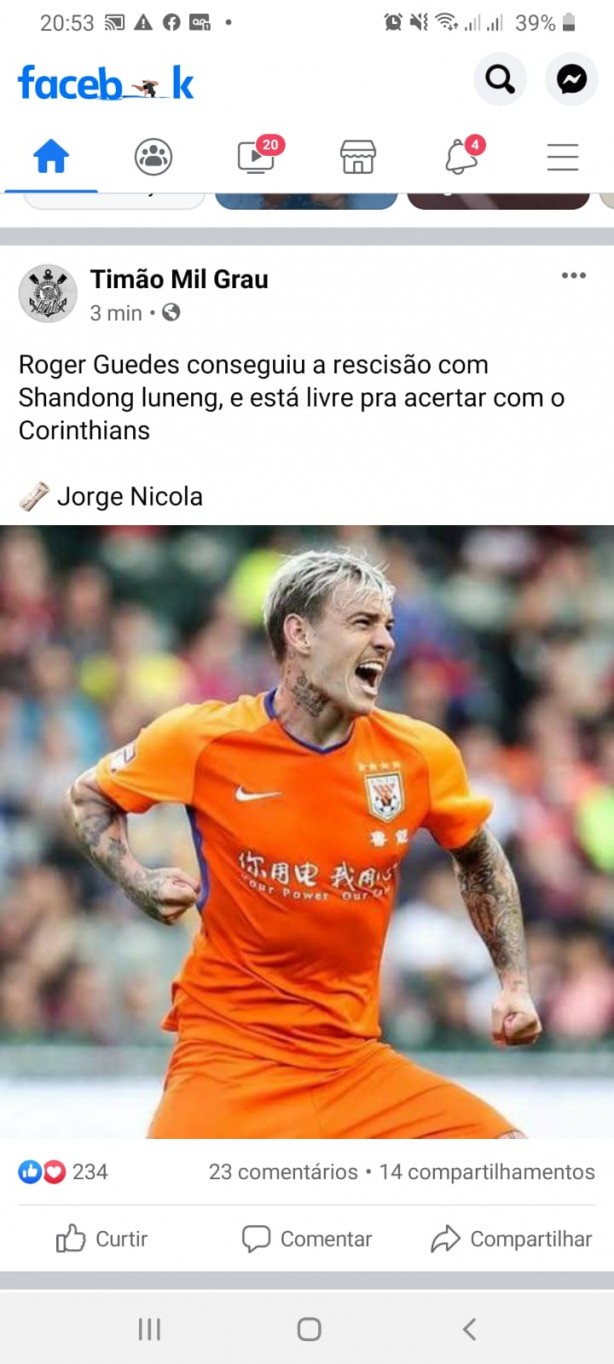 Roger Guedes liberado