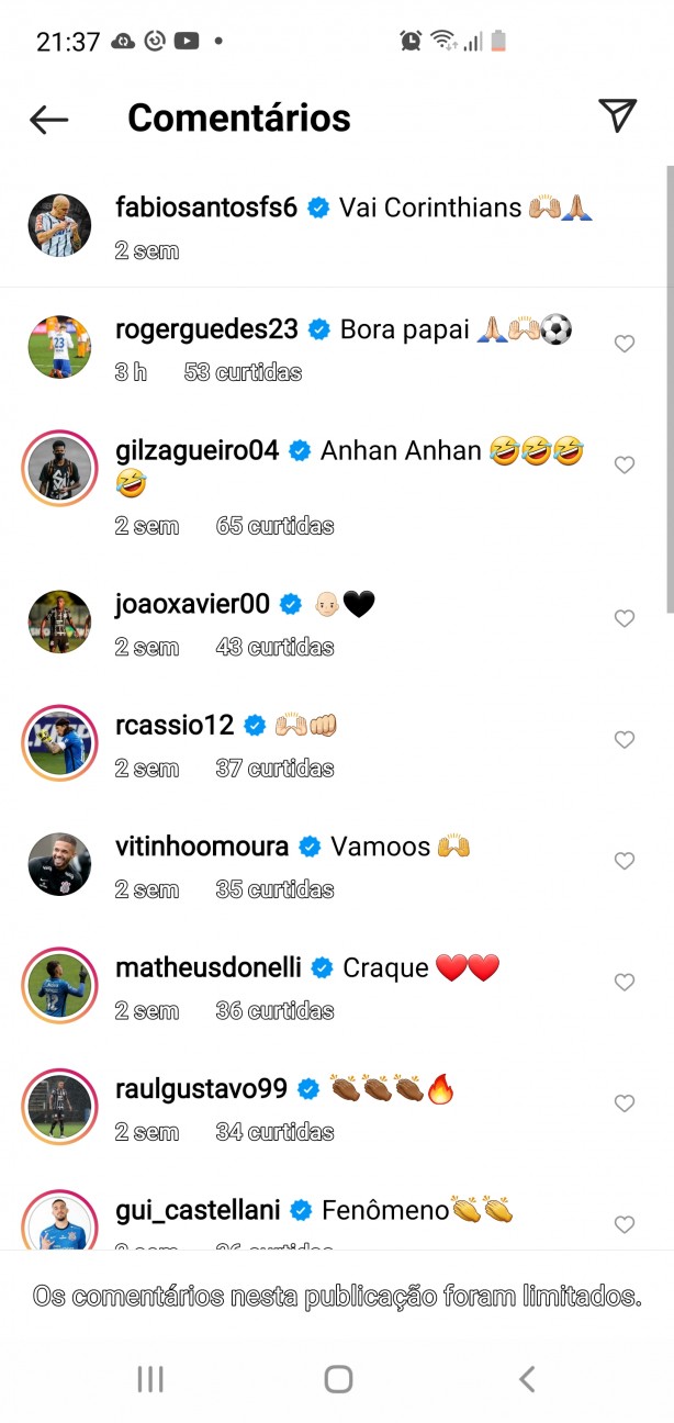 Roger comentando os vdeos do Fbio Santos