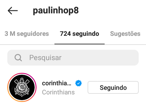 U, mas o Paulinho segue o Corinthians