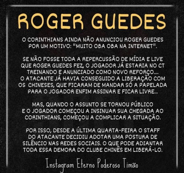 Atualizao sobre o Roger Guedes!