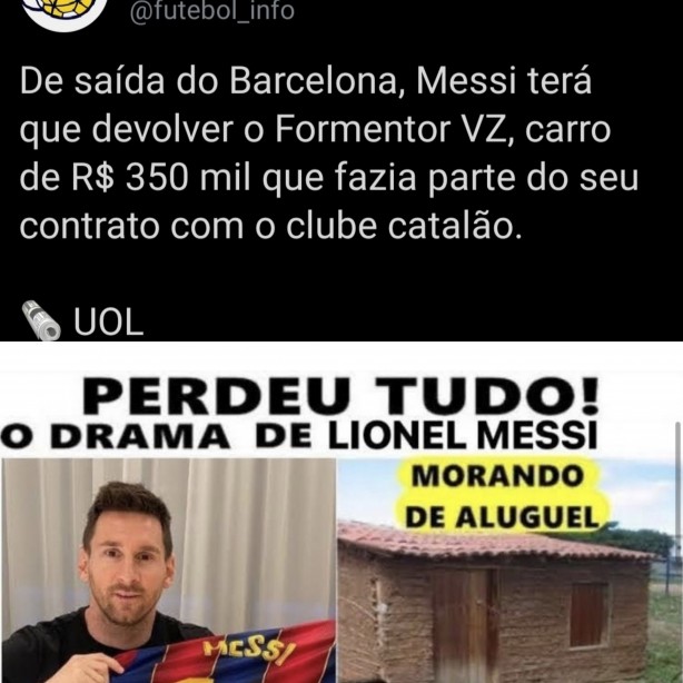 Rapaz o Messi vive um drama financeiro