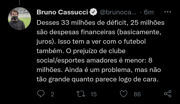 Os prejuizos do Corinthians no semestre e a reduo dos gastos do clube social