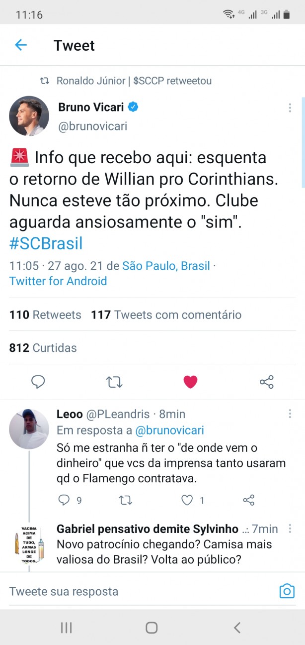willian perto de fechar