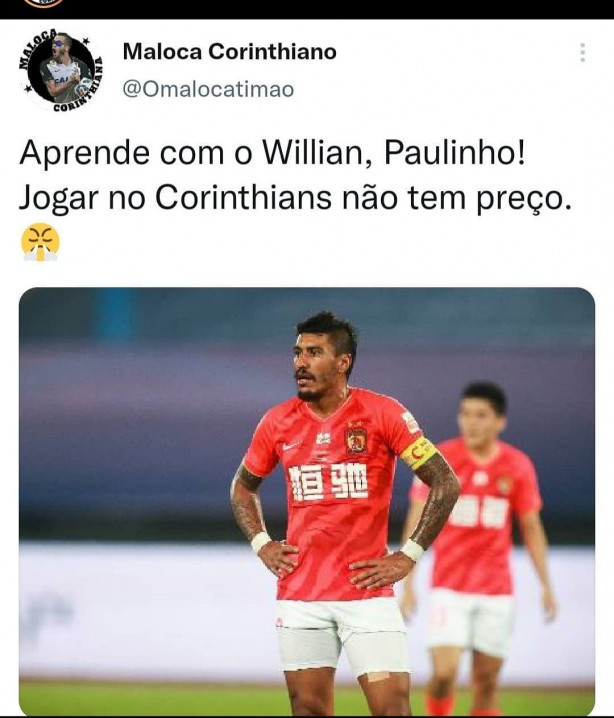 Que tapa na cara essa chegada do Willian