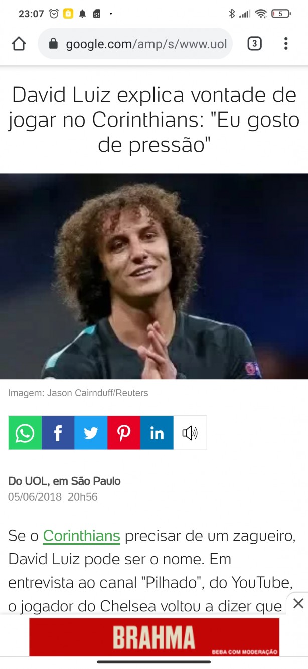 Du�lio t� seguindo David LUIZ
