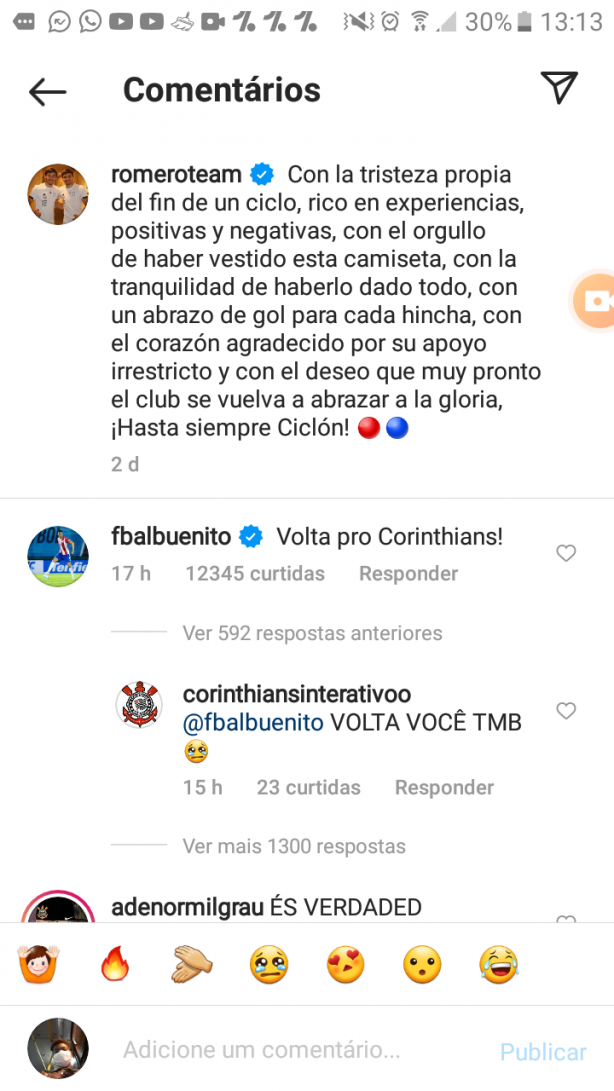 Romero no Corinthians com influencia de Balbuena?