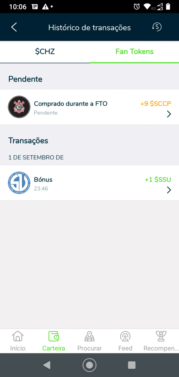 Fan token comprado!