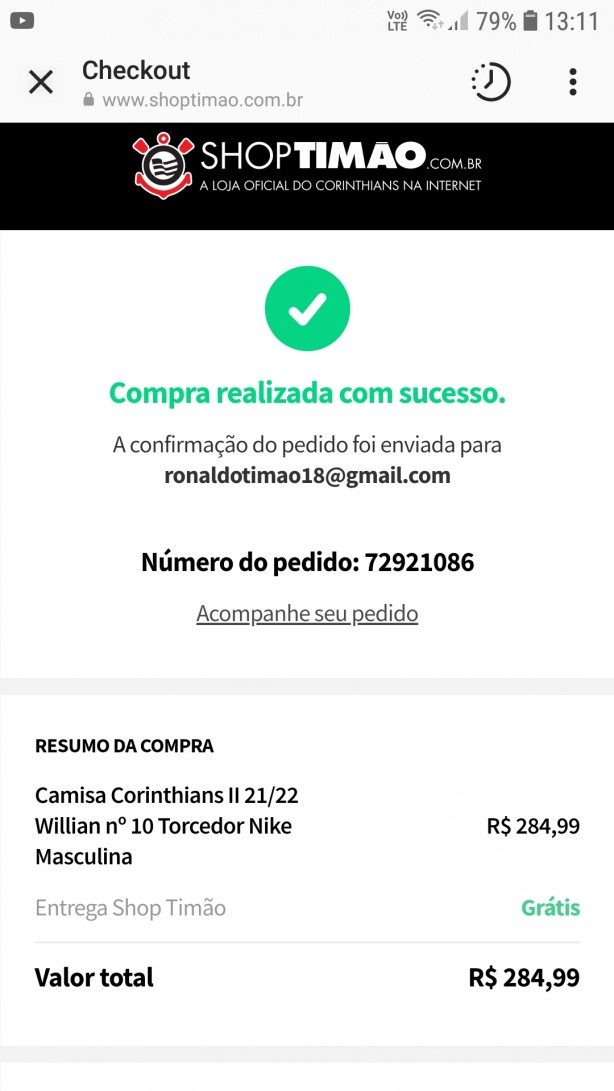 Minha parte foi feita!