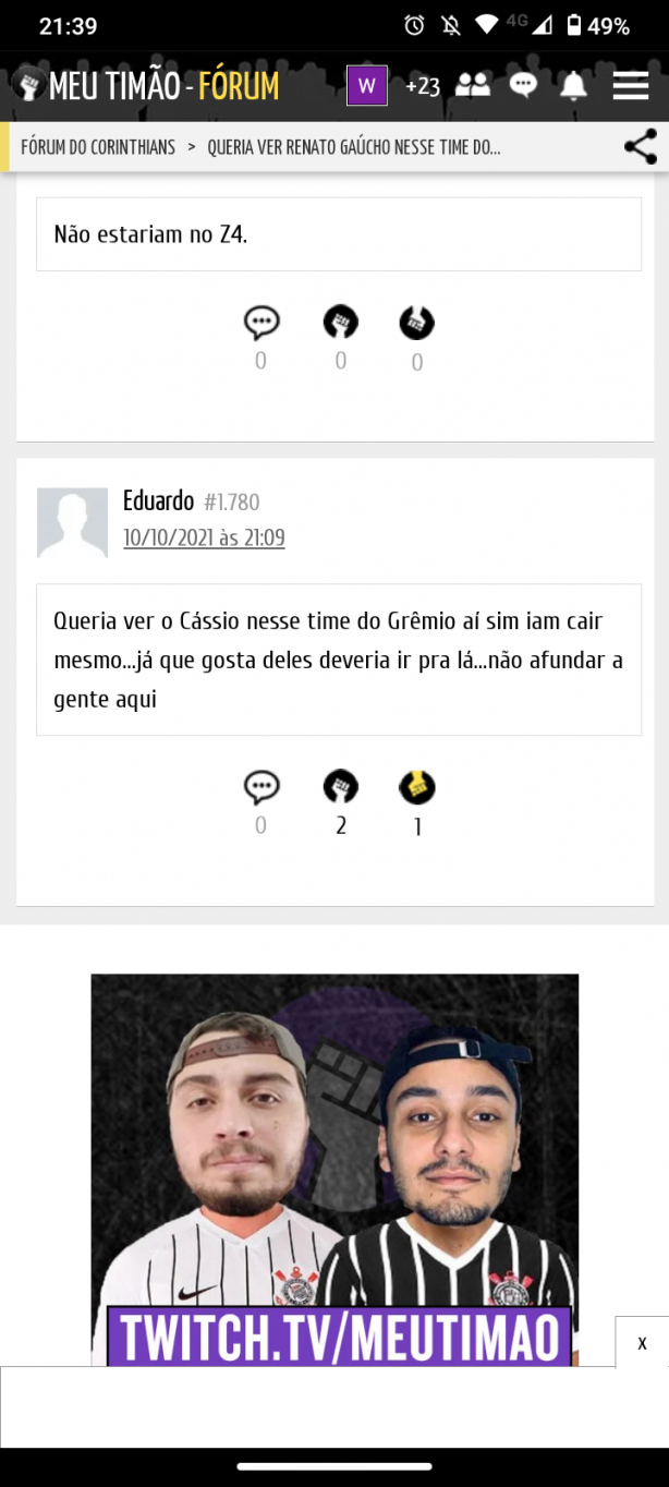 O Corinthiano que concorda com isso � muito nutella e torcedor momento bom!