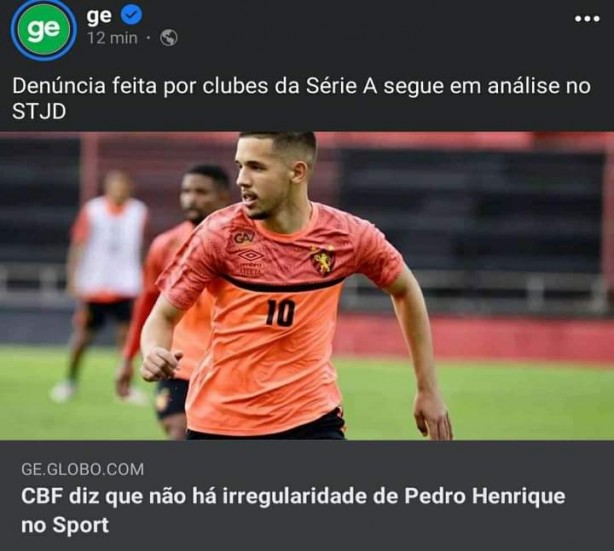Esse caso do Sport vai dar o que falar ainda. Grmio ou São Paulo vo ser salvos por isso, anotem!