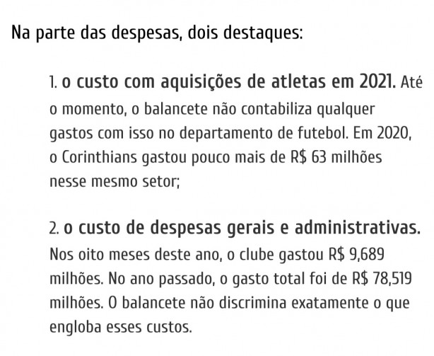 Olhem a diferença do Duilio (2021) para o Andrés Sanchez (2020)