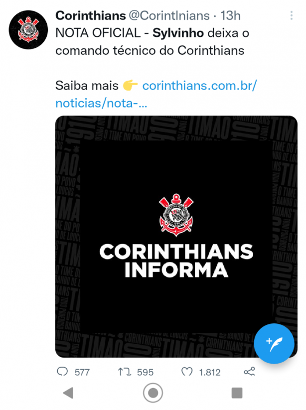 Sylvinho caiu isso � verdade?
