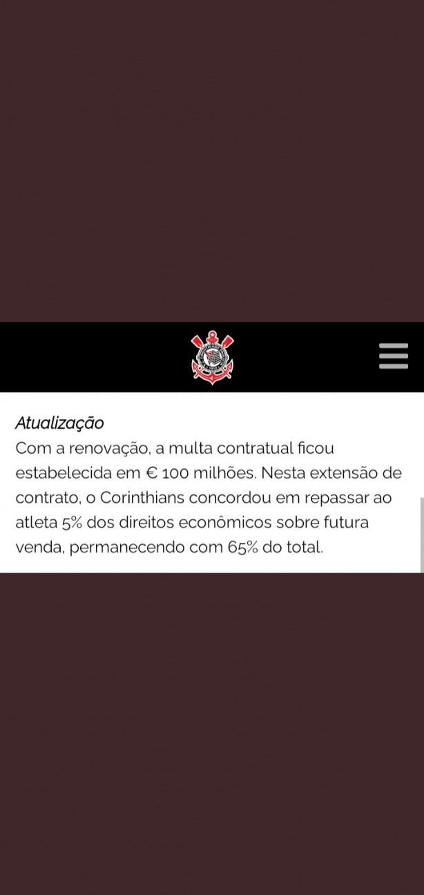 Porcentagem cedida pelo Corinthians + multa do GP.