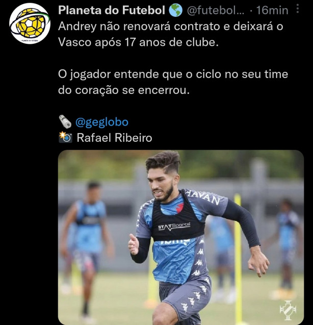 Andrei do Vasco livre no mercado