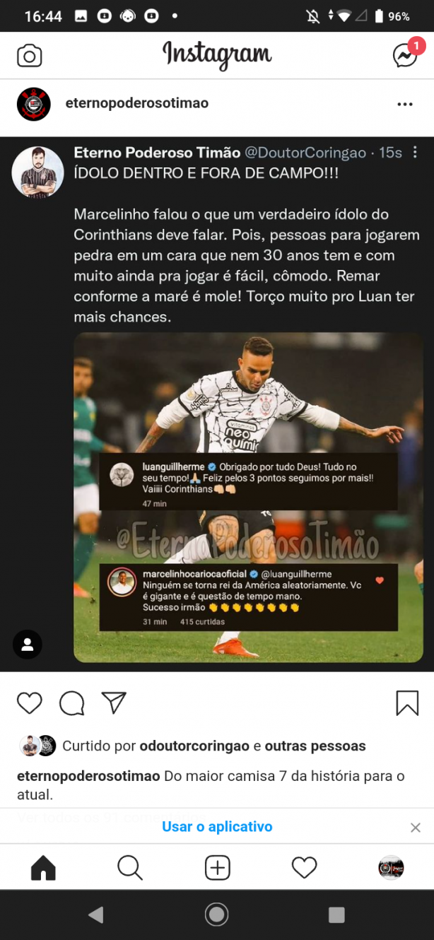 Marcelinho Carioca - Instagram